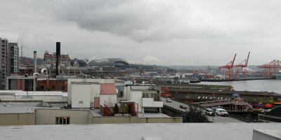 Mariner's and Seahawk's stadiums in the distance