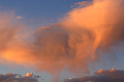 Dissipating Thunderstorm at Sunset