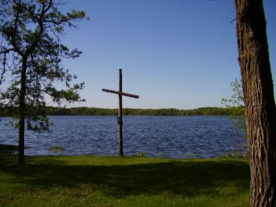 The customary cross on the water camp shot... I must say... sure does look beautiful today!