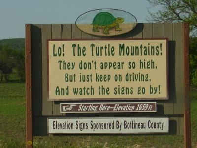 I heard about the Turtle Mountains... the verticle climb sounds intimidating.