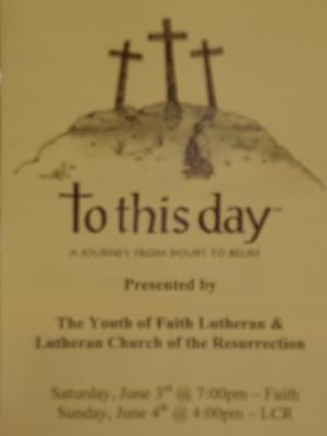 To This Day -- A Youth Musical: June 3&4