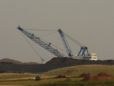 Strip mining for North Dakota coal