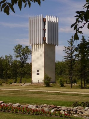 A bell tower - plays every fifteen minutes