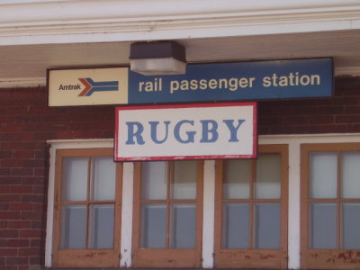 Joan had to show me the Rugby train station
