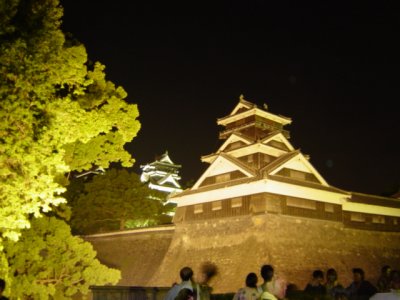 Kumamoto Castle at night