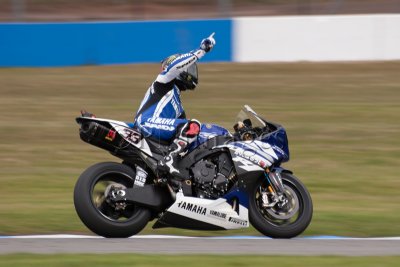 Marco Melandri - Yamaha World Superbike (after winning the first race)