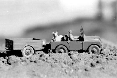 SERIES 1 SOFT TOP WITH TRAILER, DRIVER AND DOG.