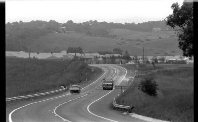 DOWN THE CROOKWELL ROAD TOWARDS GOULBURN ON A RARE WET AFTERNOON.