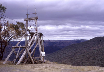 PART OF AN OLD FLYING FOX FOR A DISUSED GOLD MINE IN THE GULLY.