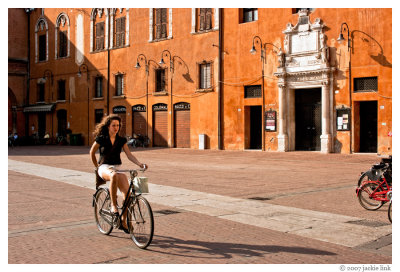 Ferrara-woman on bicycle