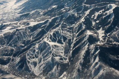 Park City from the airplane