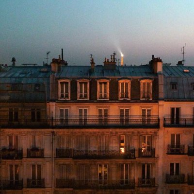 Dernier soir  Paris, vue de la chambre d'htel