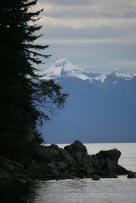 Tranquil Sea Rugged Mountain