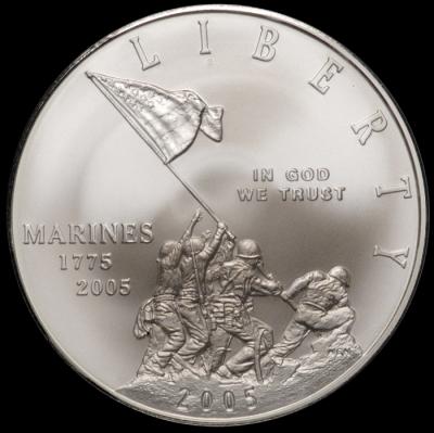 2005 MarinesComm. Silver Dollar