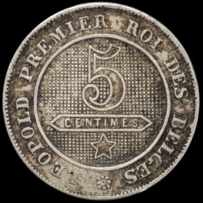 1861 Belgium5 Centimes