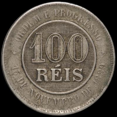 1889 Brazil100 Reis