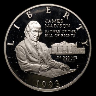 1993 James MadisonComm. Half Dollar