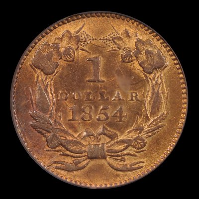 1854 Type TwoGold DollarPCGS AU 58