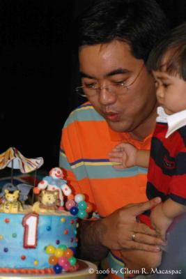 Blowing the candle