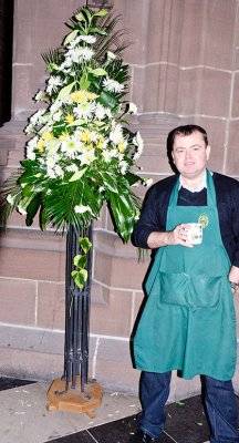 Derek and Cathedral flowers   