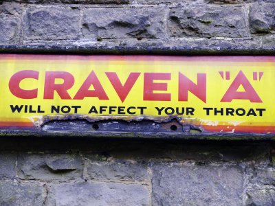 Craven A. advert on North Yorks Moors Railway