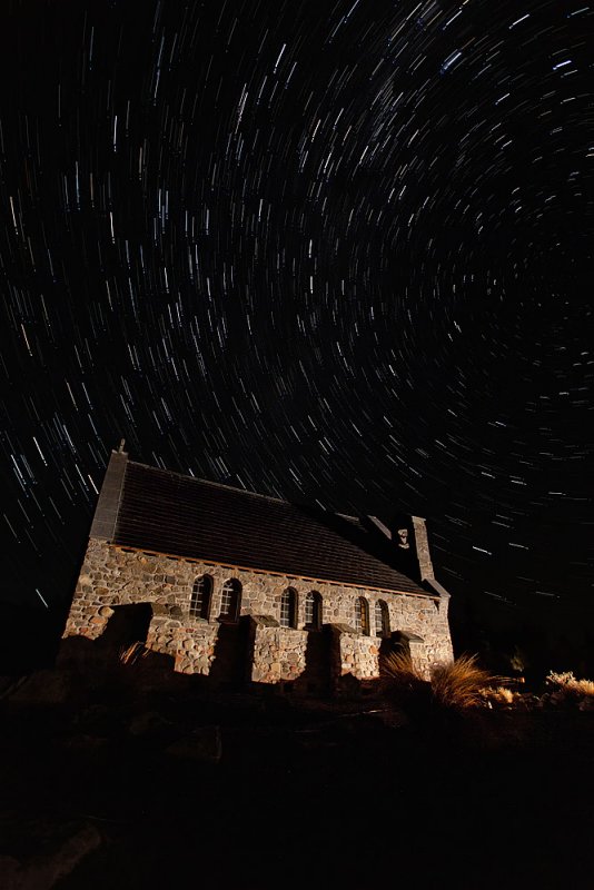 Church of the Good Shepherd (star trail)