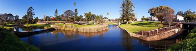 Soldiers Memorial Gardens and the Angus River