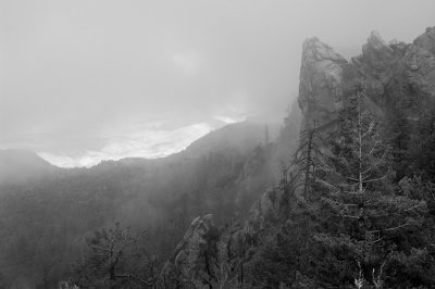 Misty Mountain Top (B&W)