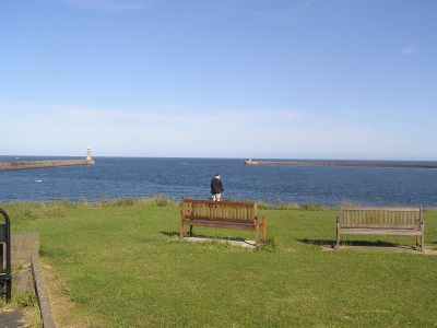 view of the sea from Tynemouth