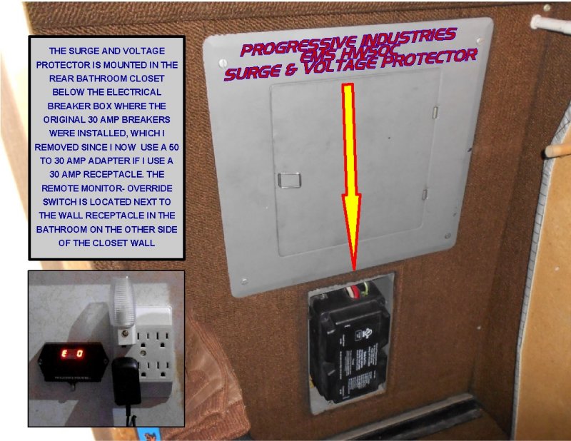 SURGE - VOLTAGE PROTECTOR IN REAR BATH CLOSET