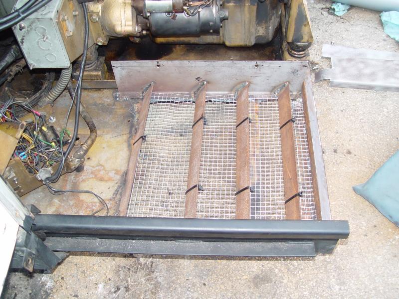 LOUVERS WERE ADDED TO HELP SEND THE FLOW OF HEATED AIR TOWARD THE CENTER OF THE COACH, SIMILAR TO THE ORIGINAL SETUP