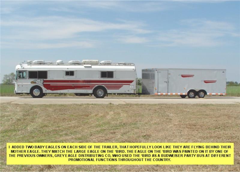 BIRD AND TRAILER WITH EAGLES