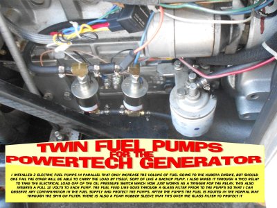TWIN FUEL PUMPS FOR THE POWERTECH GENERATOR