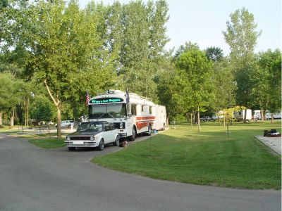 BUDDY RELAXES AT OUR FISHERMAN'S CORNER US ARMY CORPS OF ENGINEERS CAMPSITE