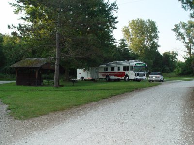 MY CAMPSITE AT ARROWHEAD CAMPGROUND IN NEOLA, IOWA