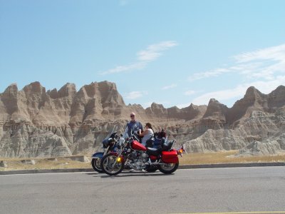 SANDY AND KAREN AT THE BADLANDS