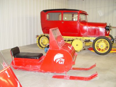 NOTICE THE TRACKS ON THE MODEL A, IN THE BACK, AND THE SKI'S ON THE FRONT AXLE, IT WAS USED FOR WINTER DRIVING