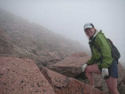 Lisa Butler hikes Pike's Peak in Colorado