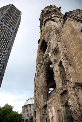 The bombed church has been left as a memorial