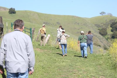 Hiking up the hill at Ed Levin County Park