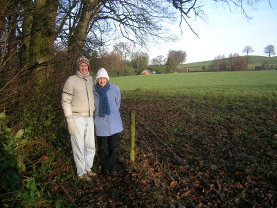 Jim and mum on our walk around Redesmere