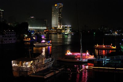 Nile Cairo night scene