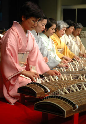 Harmony and talent in playing the traditional Koto