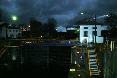 night time lock... after the storm...