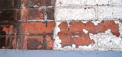 brick painted wall...