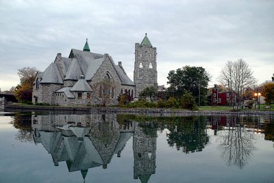 trinity in the fall...from the lake...