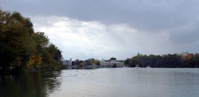 wide view of the lake and lock...