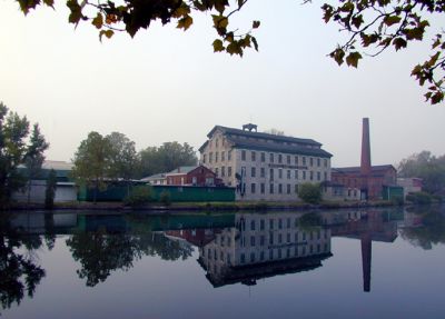 mill in the fog...