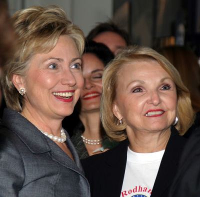 Senator Clinton with California Grassroots Chapter President...