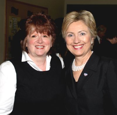 Linda with with Senator Hilary Clinton...